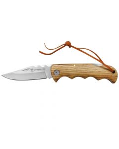 Folding Knife Camper EL29036 Blade, with 4.2 inch Zebra Wood Handle, Total 8 inch, Includes Cord, Camping Tool for Fishing, Hunting, Sport Activity