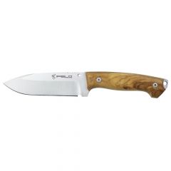 Hunting Knife Workout EL29107, 4.9 inch MOVA Blade Satin Finish, with Brown Leather Sheath, Camping Tool for Fishing, Hunting, Sport Activity