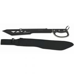 Machete EL29005 Basic Model ESPARTANO II, Black Tinted Leaf 19.2 inch. ABS Non-Slip Handle, Total Length 25.7 inch, with Nylon Cover