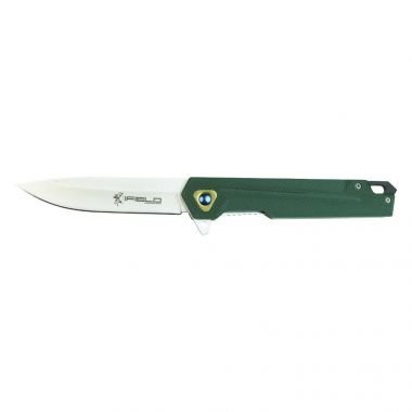 Folding Knife iFIELD EL29048. Designed in Spain. With G10 handle and 9cm Blade of 3cr13 Steel. 21cm Total length. The perfect tool for camping, fishing, hunting and sporting activities.